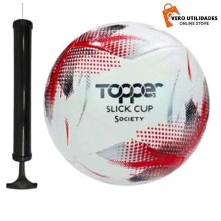 Kit Bola Topper Society Campo Com Bomba De Encher