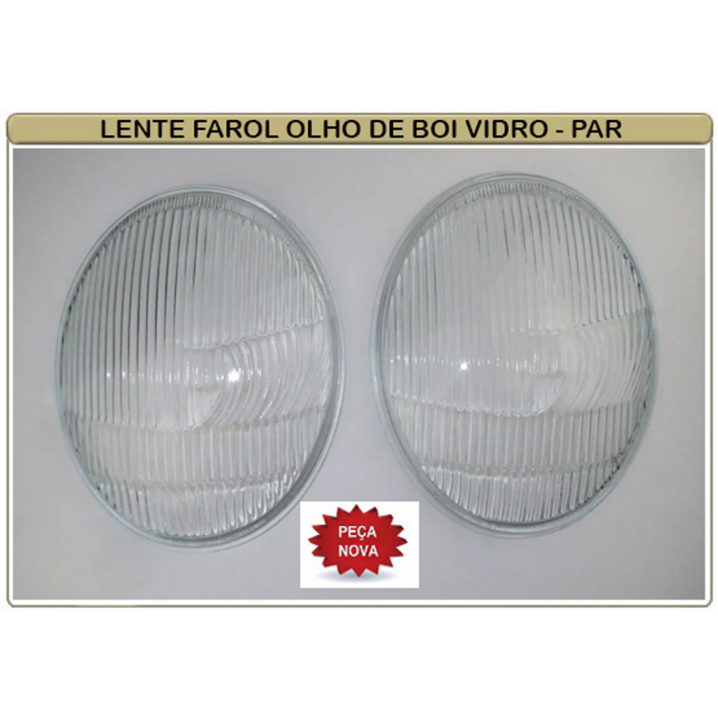 Lente Vidro Do Farol Vw Fusca Olho De Boi Raiada Par Shopee Brasil