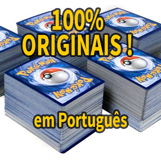 100 Cartas Pokémon sem repetir - Cartas originais COPAG Brasil