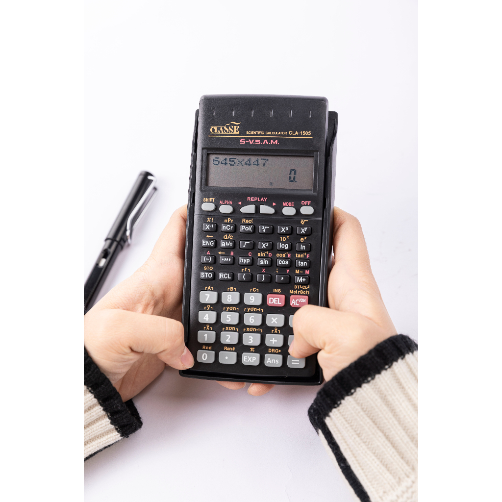 Calculadora Científica de Engenharia Sxbd 2 linhas, adequada para escola e  negócios (preto)