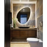 Espelho orgânico ( Grande ) iluminado com Led a Bateria 80x70 cm