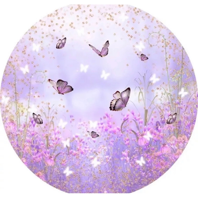 PAINEL REDONDO DE BORBOLETA LILAS | Shopee Brasil