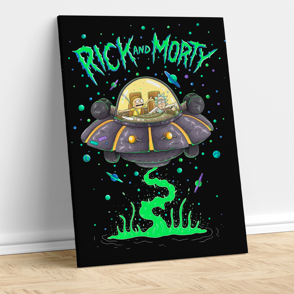 Quadros Decorativos Rick And Morty Tamanho A4 20x28cm Decoração