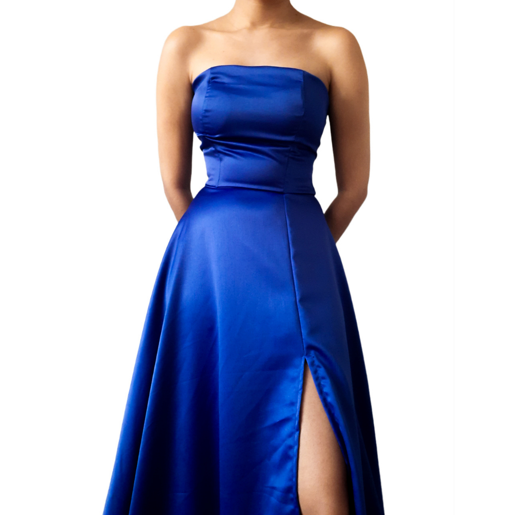 Vestido azul hot sale para formatura