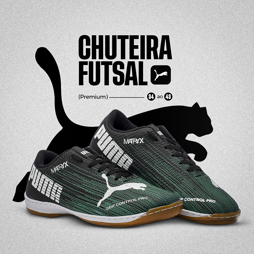 Chuteira Futsal / Salão Masculino Costurado Confortável Segura Envio Imediato Promoção