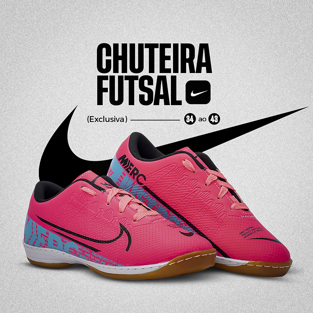 Chuteira Futsal / Salão Masculino Costurado Confortável Segura Envio Imediato Promoção
