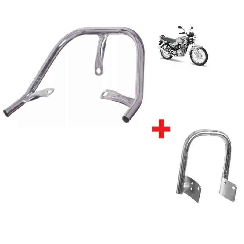 Alça Modelo Original + Barra Estabilizadora P/ Moto YBR 2007 2008
