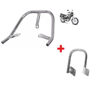Alça Modelo Original + Barra Estabilizadora P/ Moto YBR 2007 2008