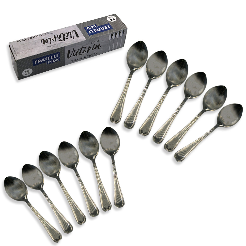 Kit 12 Colheres Colheres De Mesa Utensilio De Casas Cozinha - FRATELLI
