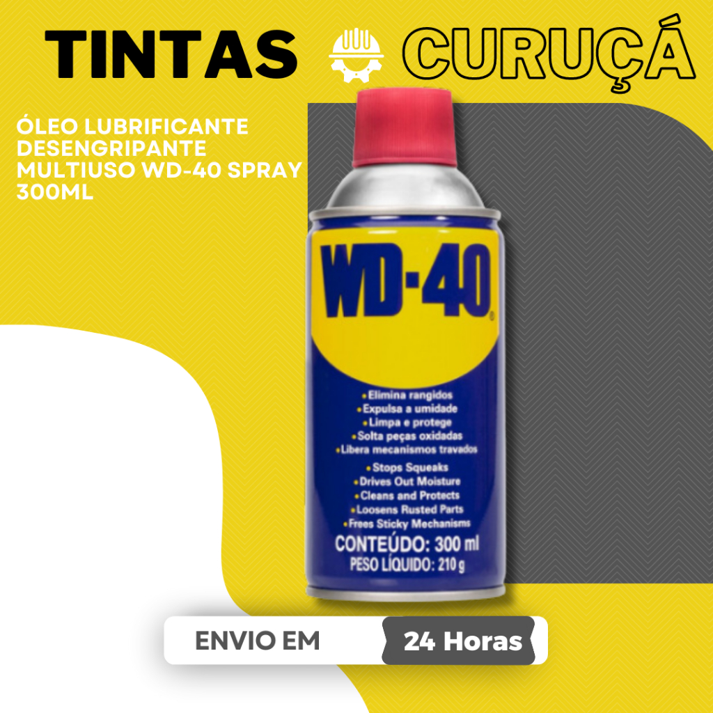 Versatilidade e Eficiência: Óleo Lubrificante Desengripante Multiuso WD-40  Spray 300ml - G170640
