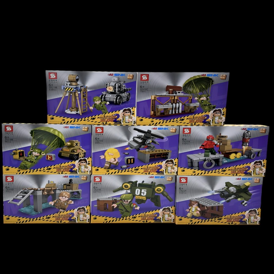 Brinquedo Kit 8 Metal Slug 2 Coleção Blocos De Montar