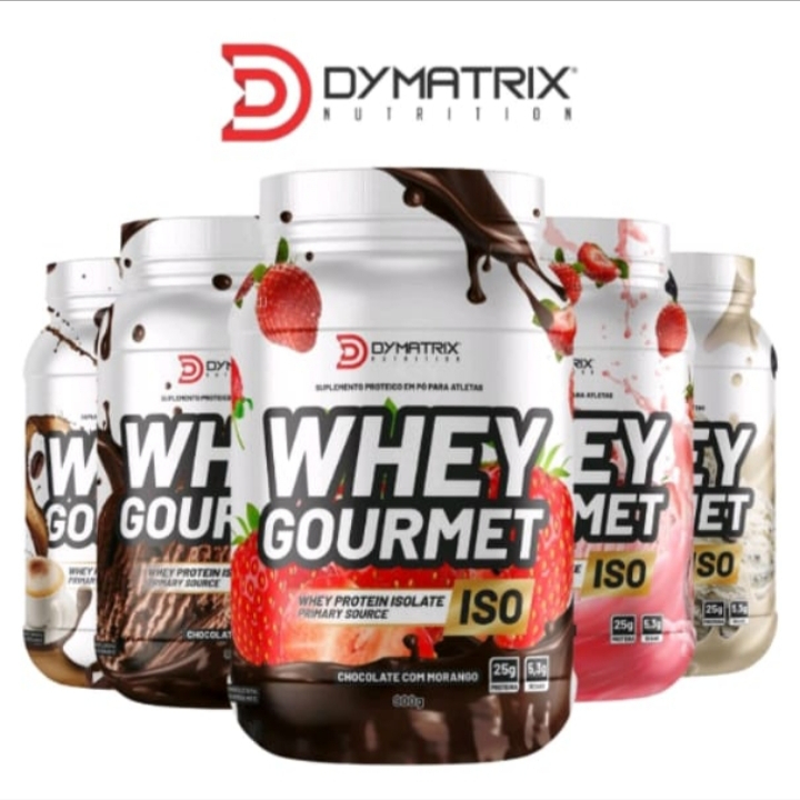 KIT 22 WHEY ISO GOURMET PROTEIN DYMATRIX 900g