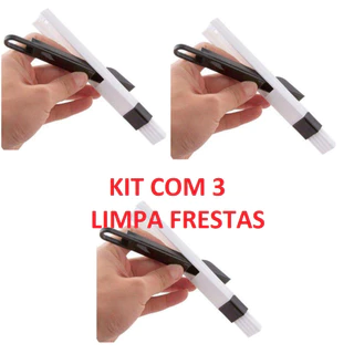 Kit 3 Pinceis Escova De Limpeza Limpa Frestas Culinário de Plástico Multiuso Universal- Clink