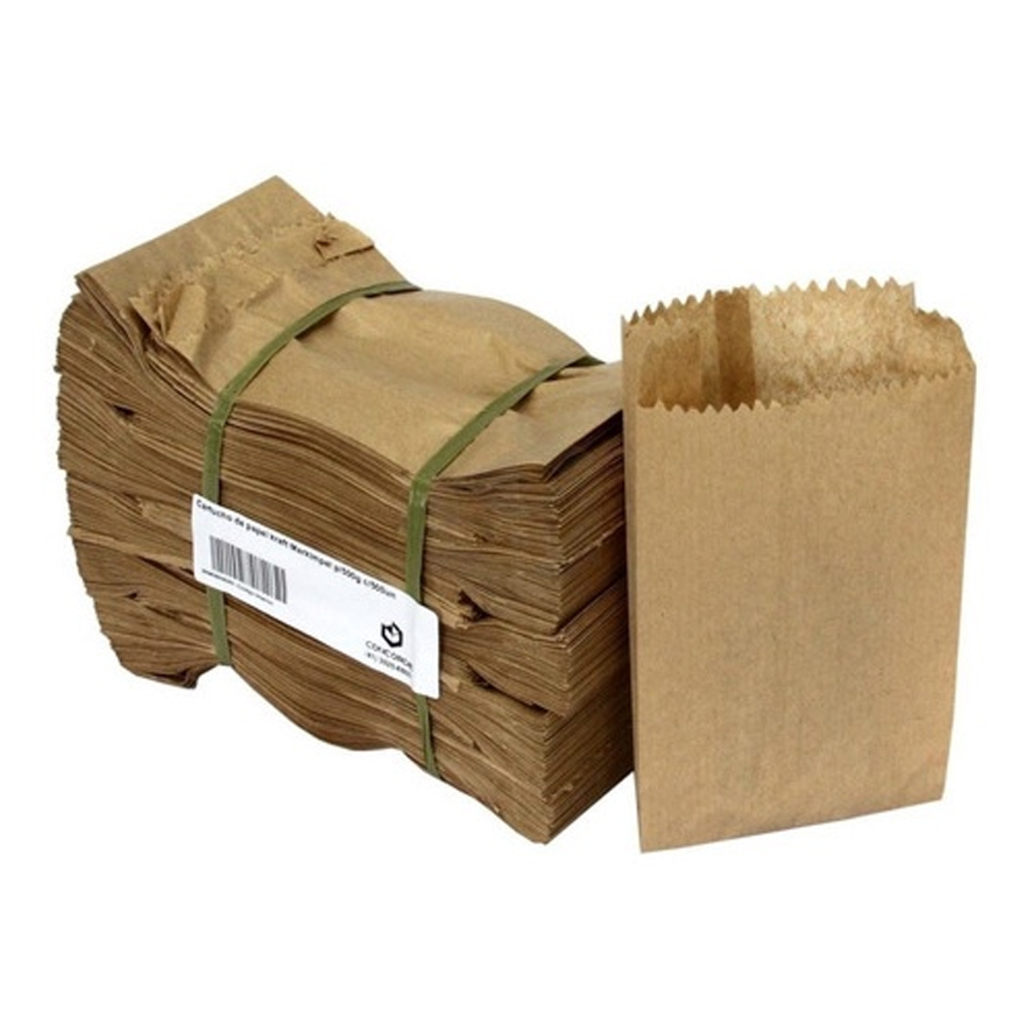 Saco De Papel Kraft 1/2 - 500 Unidades 19x10cm