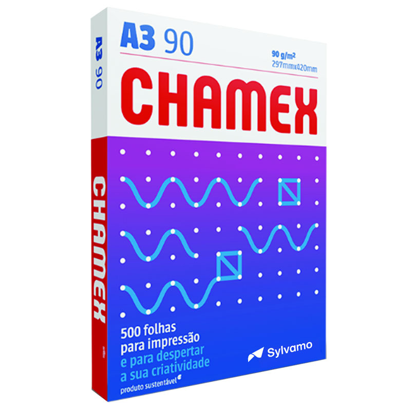 Papel Sulfite Chamex A3 90g 297x420 mm Pac Com 500 Folhas | Shopee