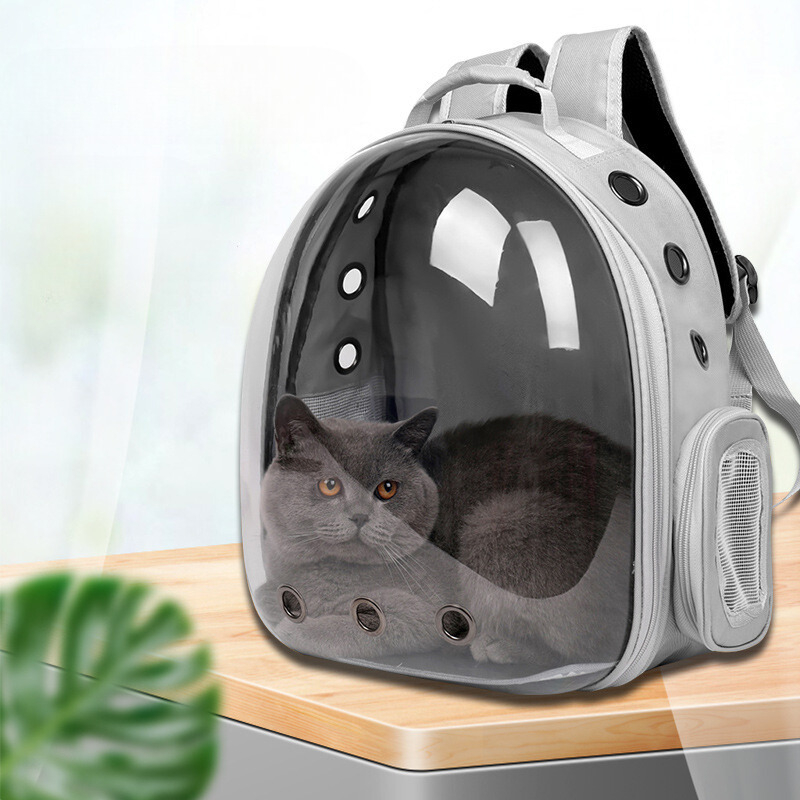 Mochila Astronauta Transparente Visão Passeio Respirável Para Gato Animais