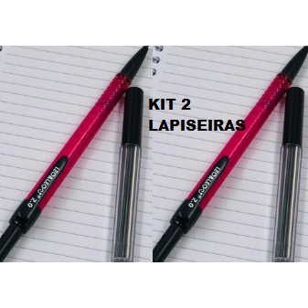 OFERTA KIT 2 Lapiseira Plus Grafite 2.0mm Escolar Faculdade Com Grafite Multiuso Universal Leo&Leo