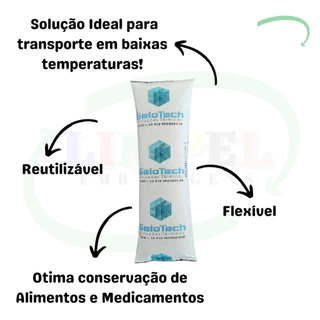 10 Gelo Flexível 45g Artificial Reutilizável Gelox - 4x11cm