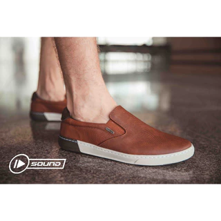 Slip on iate calce fácil sapatilha masculina solado costurado qualidade premium Sound