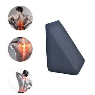 Travesseiro triangular encosto adulto preto ziper