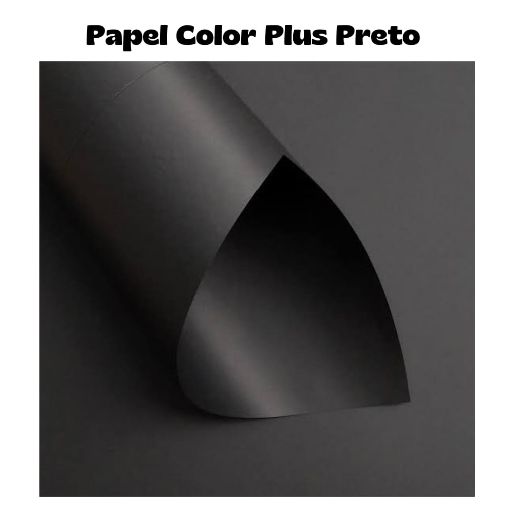 Papel Color Plus 180g A4 50 Folhas Preto Masterprint
