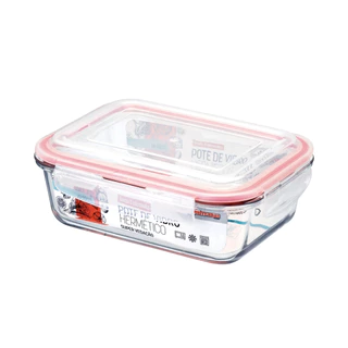 Pote de Vidro Hermético para Marmita Tampa de Silicone 1040ml Grande Cozinha