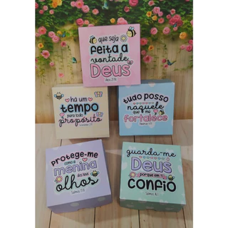 10 caixas p 4 doces Versículos Bíblicos Fofinhos