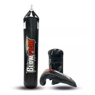 Saco De Boxe Muay Thai 1,20 Profissional + 1 Par De Luva Bate Saco