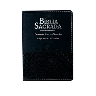 Bíblia Sagrada com Espaços para Anotações | RC | Letra Gigante | Capa PU | Luxo | Harpa e Corinhos | Preta