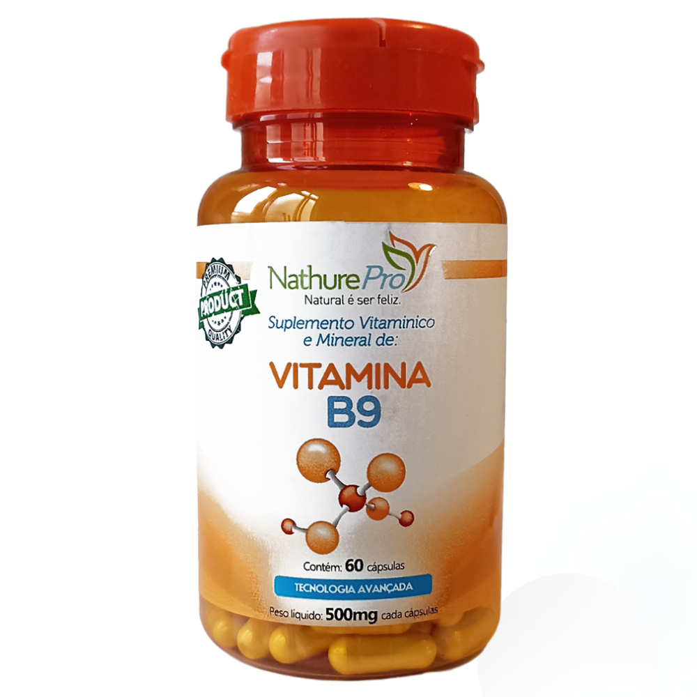 Vitamina B9 60 Cápsulas 500mg - PRONTA ENTREGA!! | Shopee Brasil