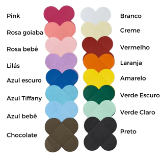 Forminha 4 pétalas 3x3 colorida - 50 unidades - Ref 500