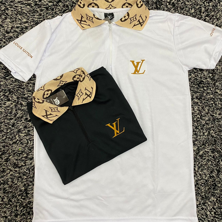 Camiseta Polo Dry Fit Louis Vuitton Checked Alta Qualidade PROMOÇAO A PRONTA ENTREGA