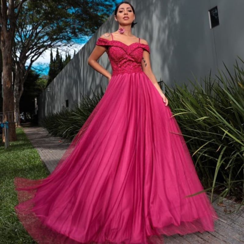 Vestido longo De Festa Lindíssimo | Shopee Brasil