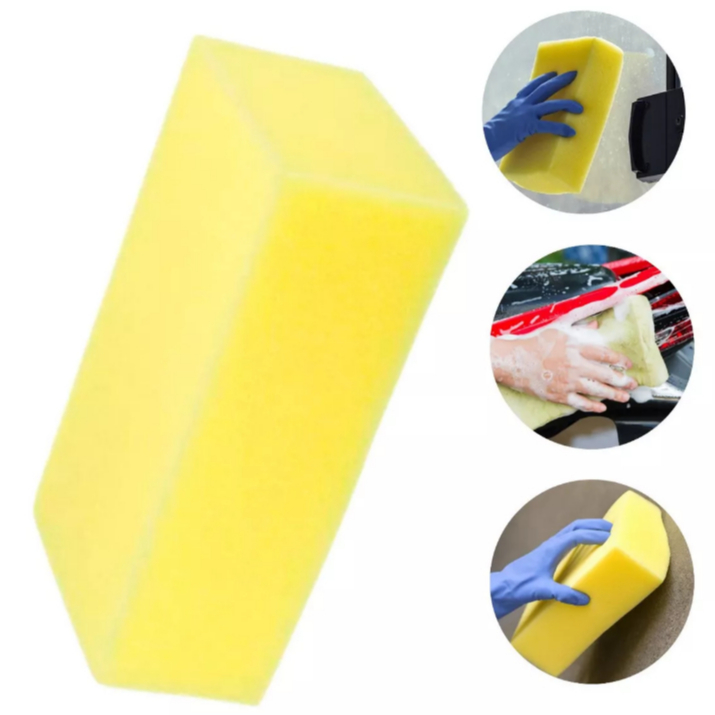 Esponja Espuma Grande Alongada Macia Lava Carro Moto Vidraça 26x8x4 cm