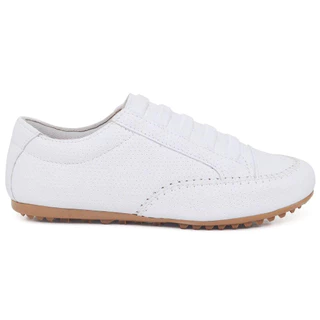 Sapatênis casual feminino branco e nude de elástico, super leve e confortável.