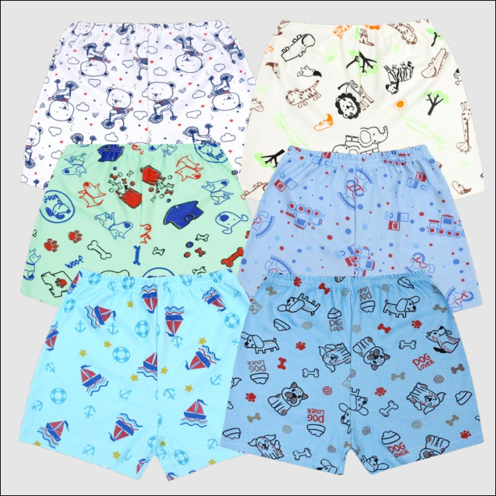 Kit 5 Bermudas Bebê Estampada 100% Algodão.