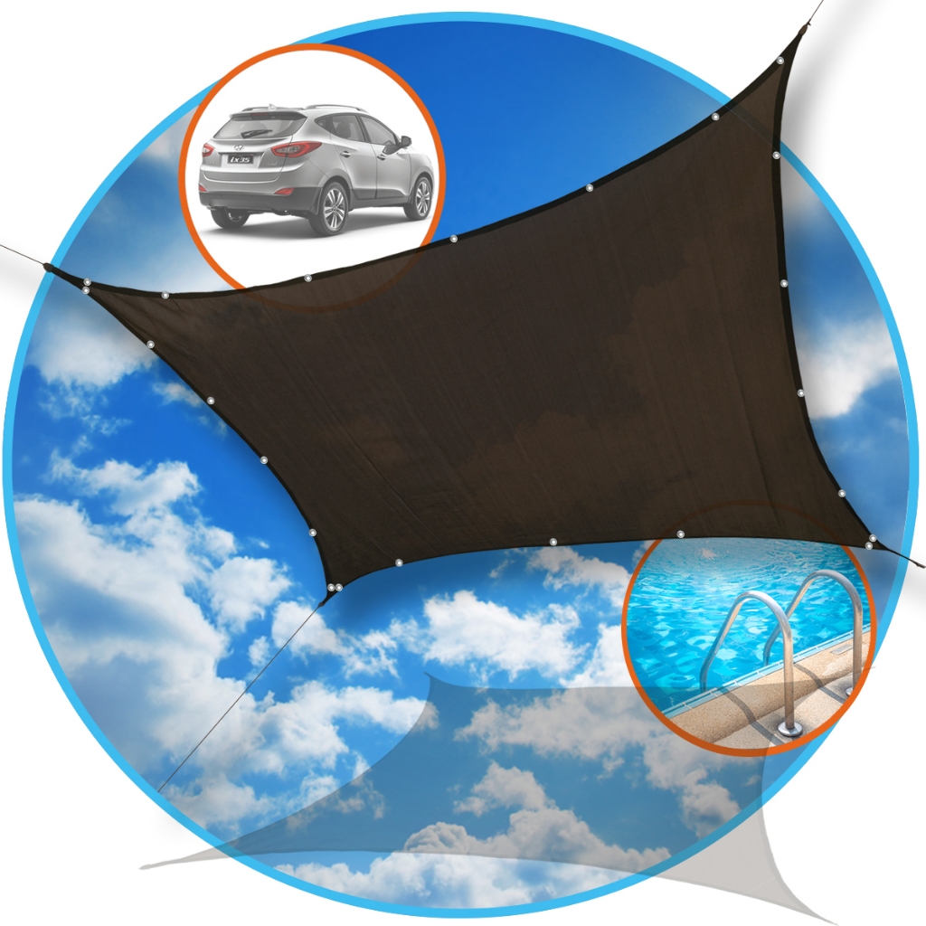 Tela Sombreamento Cobrir Garagem Piscina 2x5 Sombrite 80%