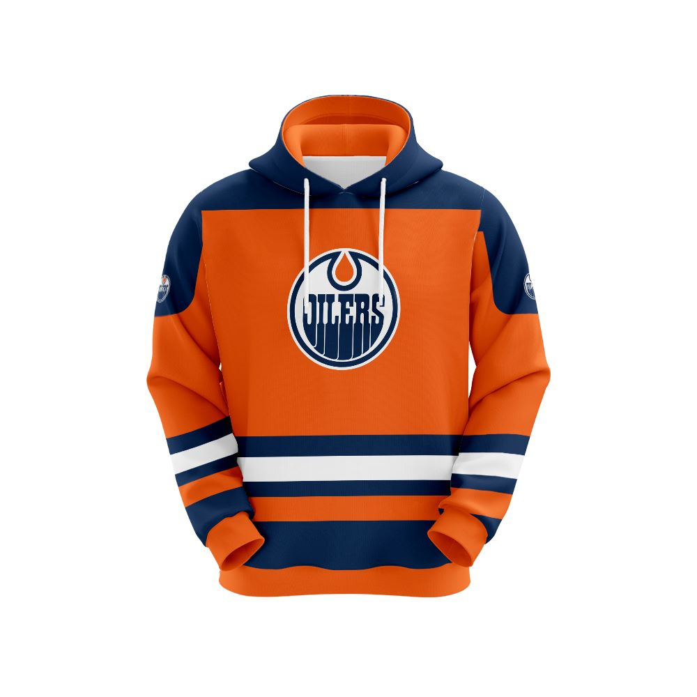 MOLETOM BLUSA DE FRIO OILERS EDMONTON HOCKEY LARANJA REF0638