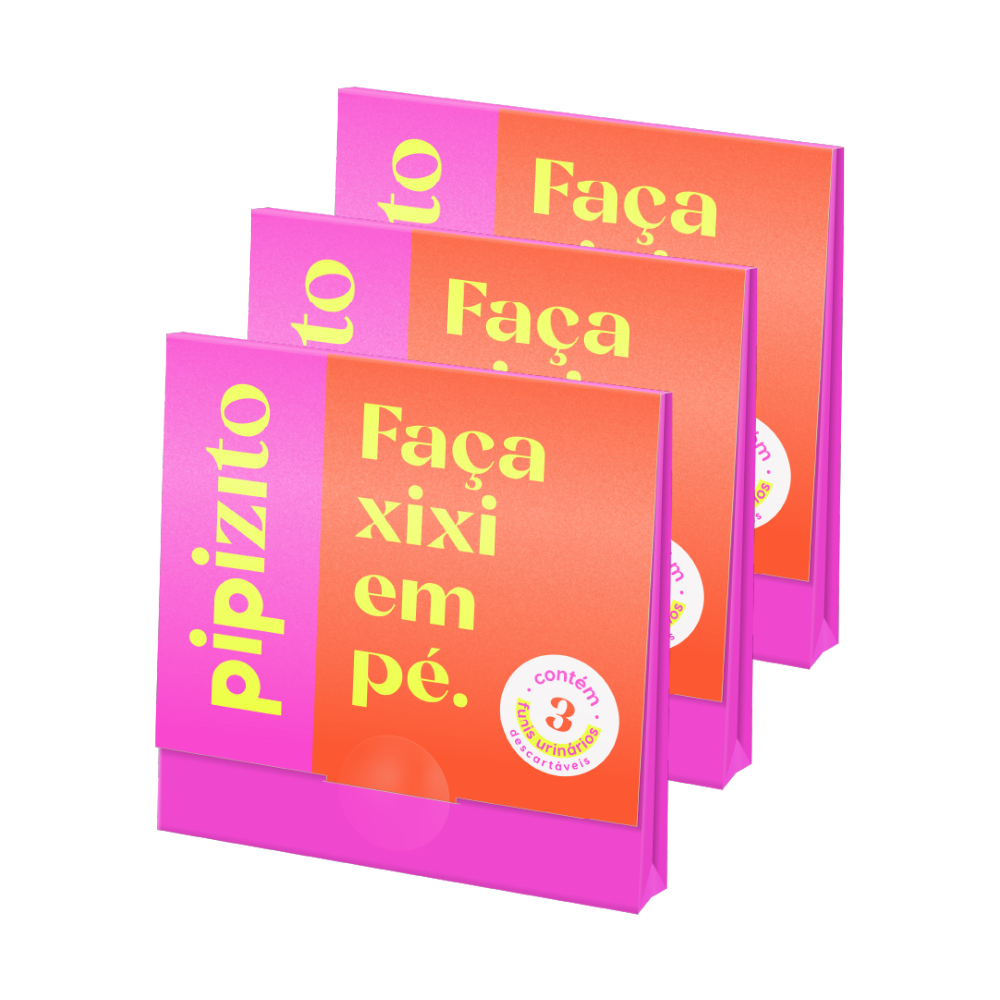 Pipizito Funil Urinário Descartável - 9 unidades (3 pacotes de 3 unidades cada)