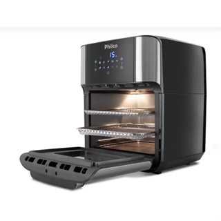 Fritadeira Air Fryer Oven Philco 12 Litros 2 em 1 Air Fryer e forno 1800W Preto PFR2200P 220v