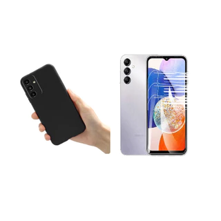 Capa Capinha Slim Fosca Matte Silicone P/ Samsung Galaxy A14 5G + Película hydrogel