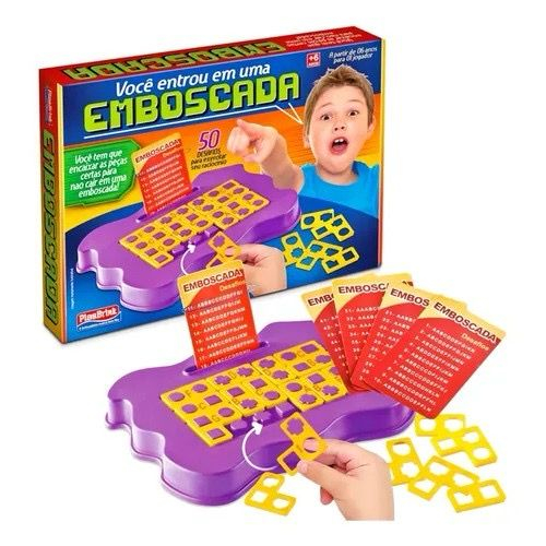 Kit 4 Jogos Educativos Jogo Emboscada + Jogo da Velha + Estacionamento  Maluco + 4 em Linha - Desenvolve o Raciocínio