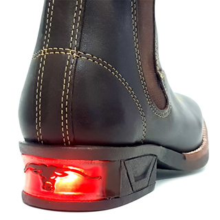 BOTA BOTINA EM COURO INFANTIL TEXANA COUNTRY COM LUIZINHA LED NO SOLADO