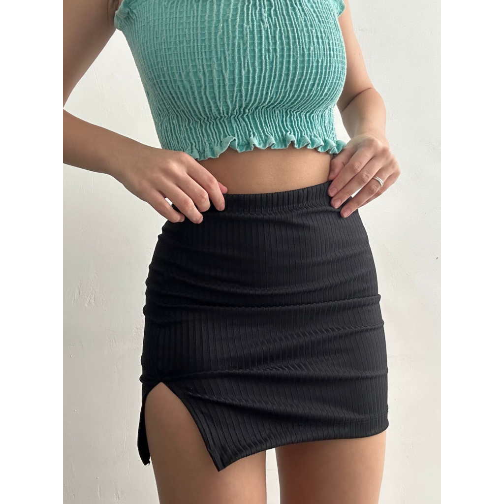 Mini Saia Tubinho Saia Basica Preta Mini Saia Com Elástico Na