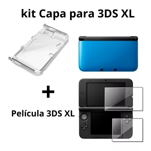 Kit Capa Case Acrilica Nintendo 3ds Xl + Película Protetora