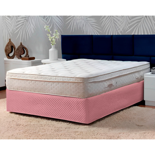 Saia Cama Box Casal King Matelasse Luxo Cores Variadas Promoção