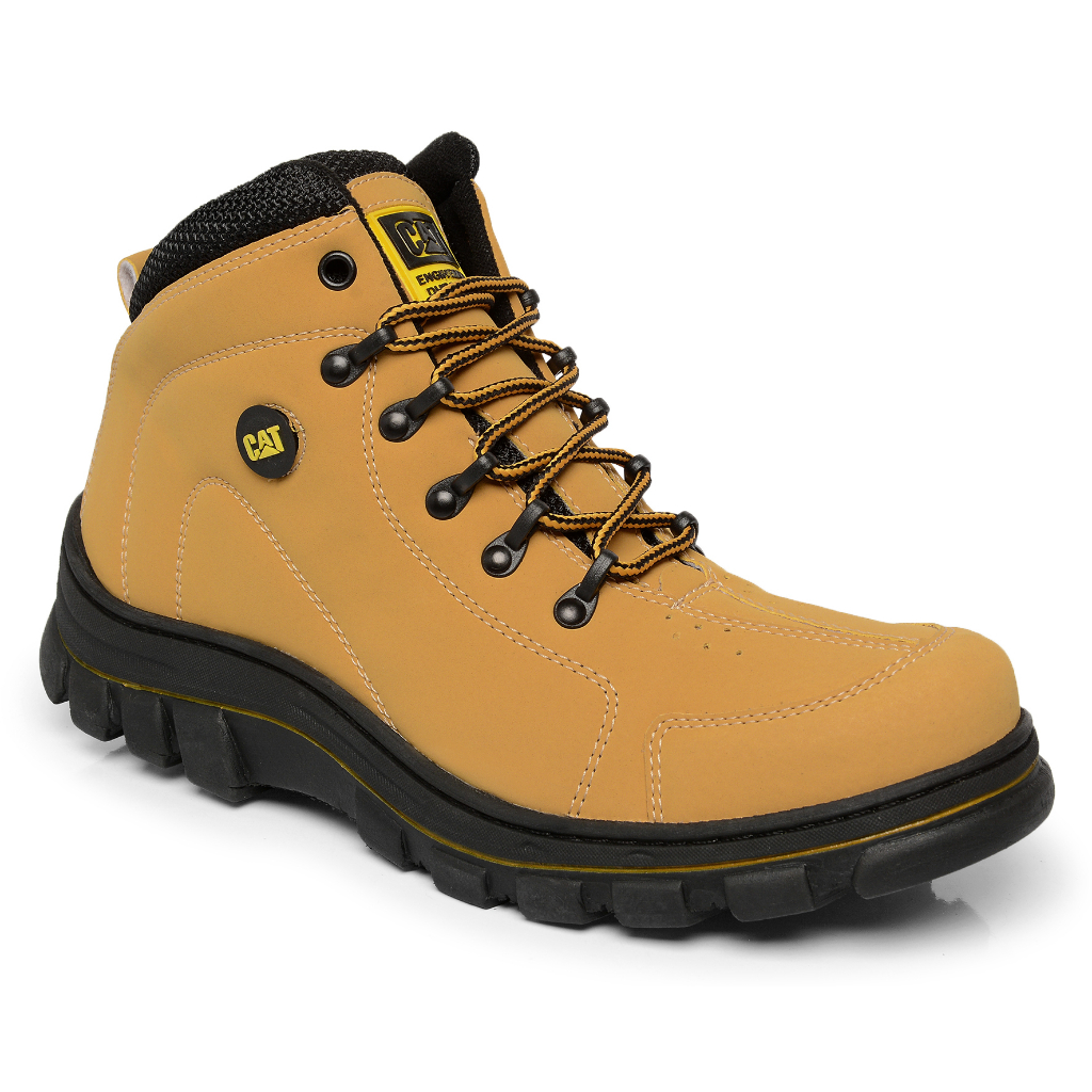 Coturno Masculino Bota Caterpillar Lançamento Cano Curto Preto