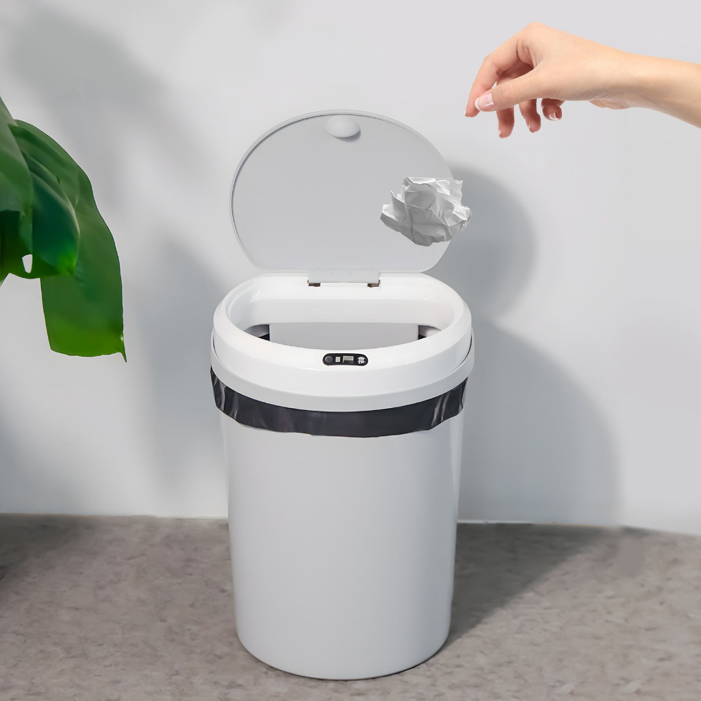 Lixeira Automática de 3/12/16 Litros Sensor de Movimento e Bateria Duradoura Abre e Fecha