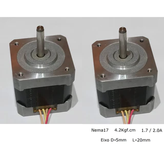 (2X) Motor de Passo Nema 17 4.2Kg / Impressora 3D / CNC / Laser / Telescopio