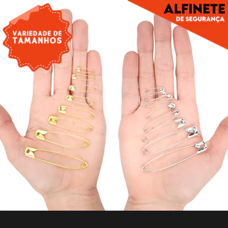 Alfinete de Segurança Ouro/Prata - Pacote com 100/50 Unidades - Nybc
